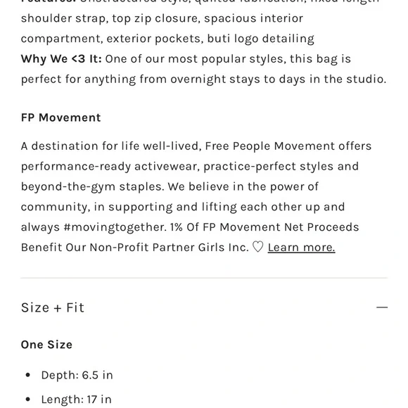 Free People Movement Black Quilted Women's Bag - Picture 5 of 5